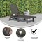 Merrick Lane Gaylord Adjustable Adirondack Lounger with Cup Holder- All-Weather Indoor/Outdoor HDPE Lounge Chair